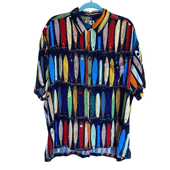 Kahala John Severson Mens Shirt Size XL Multicolor Surfboards Hawaiian - Picture 9 of 11